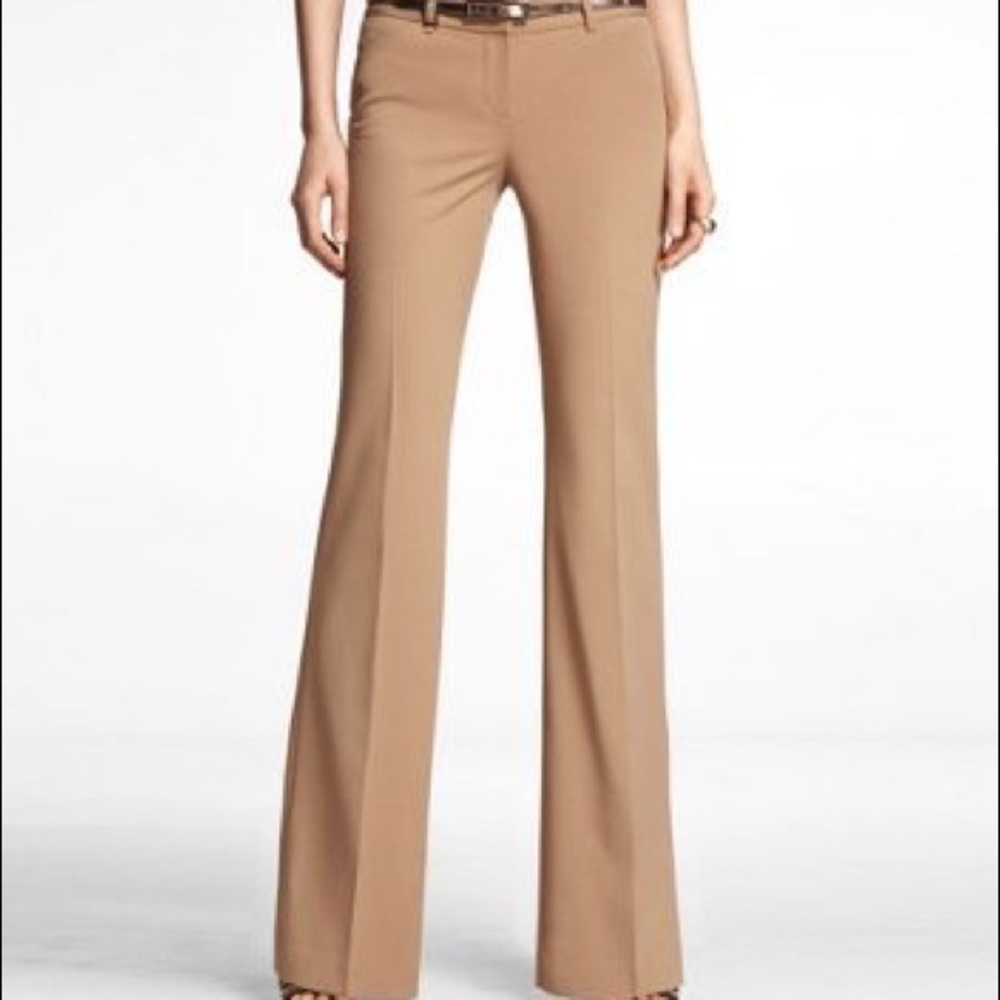 Express Camel Columnist Pants